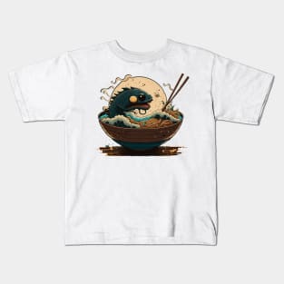 Ramen Bowl Monster Kids T-Shirt